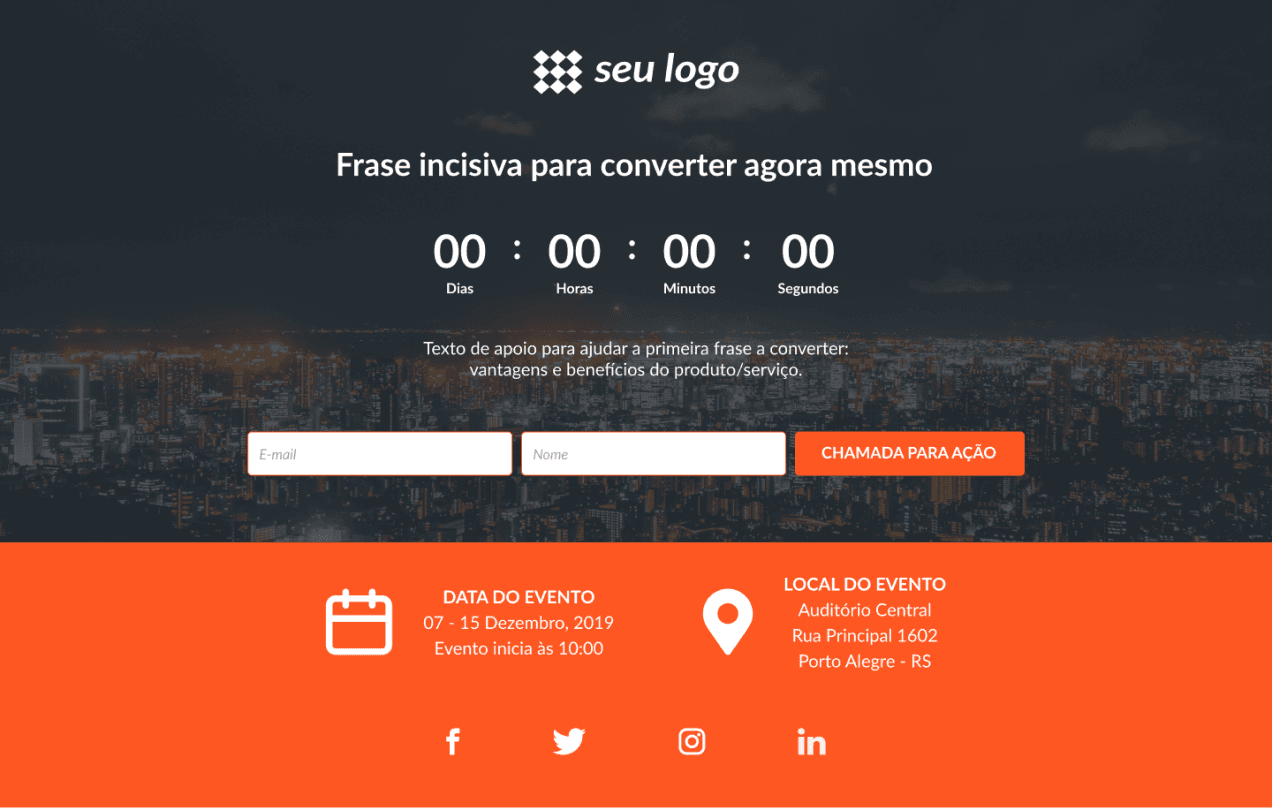 Template Evento